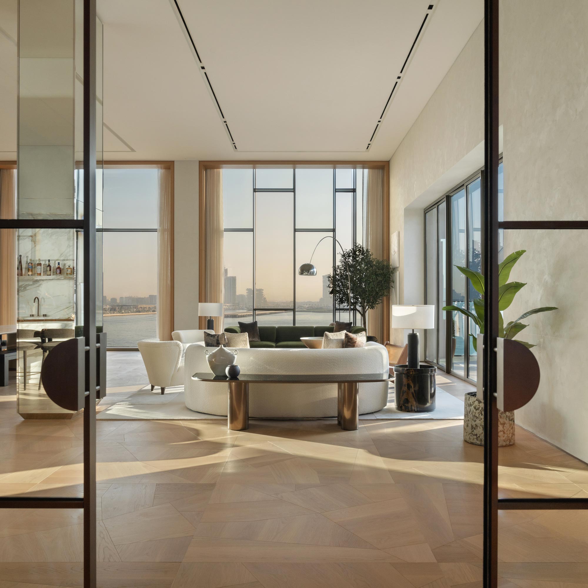 View of 875sqm Five-Bedroom Beachfront Penthouse | Delano Dubai